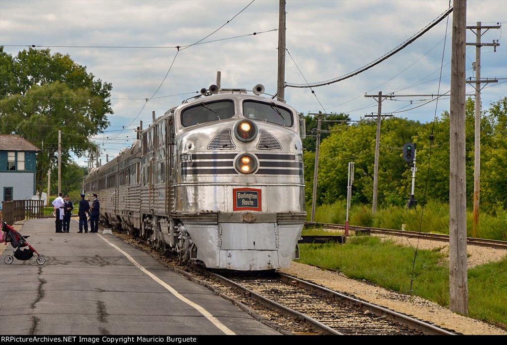 CBQ E5A Locomotive Nebraska Zephyr